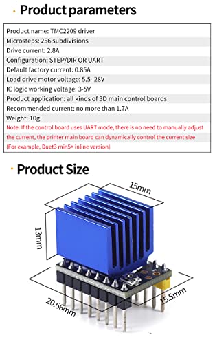 Teyleten Robot محرك خطوة تيليتن روبوت TMC2209 V2.0 ستيبستيك 2.5A UART صامت للغاية للوحة تحكم Nano SKR V1.3/1.4 طابعة 3D قطع غيار استبدال A4988 5 قطع - Image 5