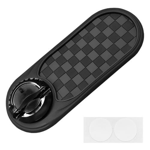 UHANBUT Multifunction Car Anti-Slip Mat, Rotatable Temporary Parking Number, Universal Auto Dashboard Organizer Pad Accessory for Phones, Sunglasses, Keys (Grey/Black) - Image 1