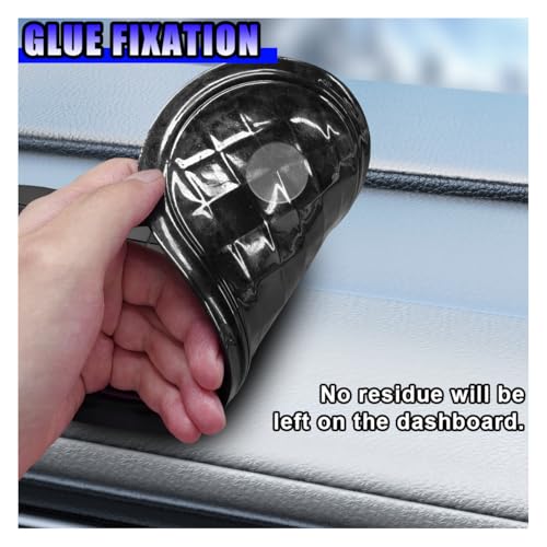 UHANBUT Multifunction Car Anti-Slip Mat, Rotatable Temporary Parking Number, Universal Auto Dashboard Organizer Pad Accessory for Phones, Sunglasses, Keys (Grey/Black) - Image 5