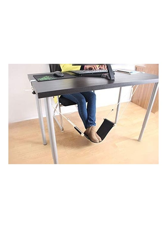 NIBEMINENT Portable Adjustable Foot Hammock Black 9 x 7 20cm - Image 2