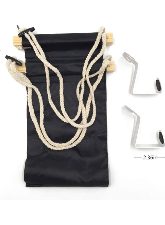 NIBEMINENT Portable Adjustable Foot Hammock Black 9 x 7 20cm - Image 3