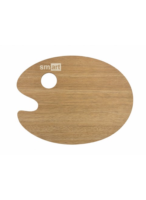 Smart Wooden Palette Oval Medium - Beige