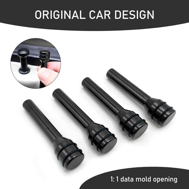AutoBizarre Aluminum Alloy Door Lock Knobs - Inner Pull Pins for Car Decoration - Universal for All Cars (Black) - Image 5