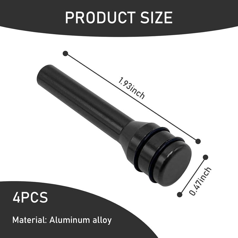 AutoBizarre Aluminum Alloy Door Lock Knobs - Inner Pull Pins for Car Decoration - Universal for All Cars (Black) - Image 2