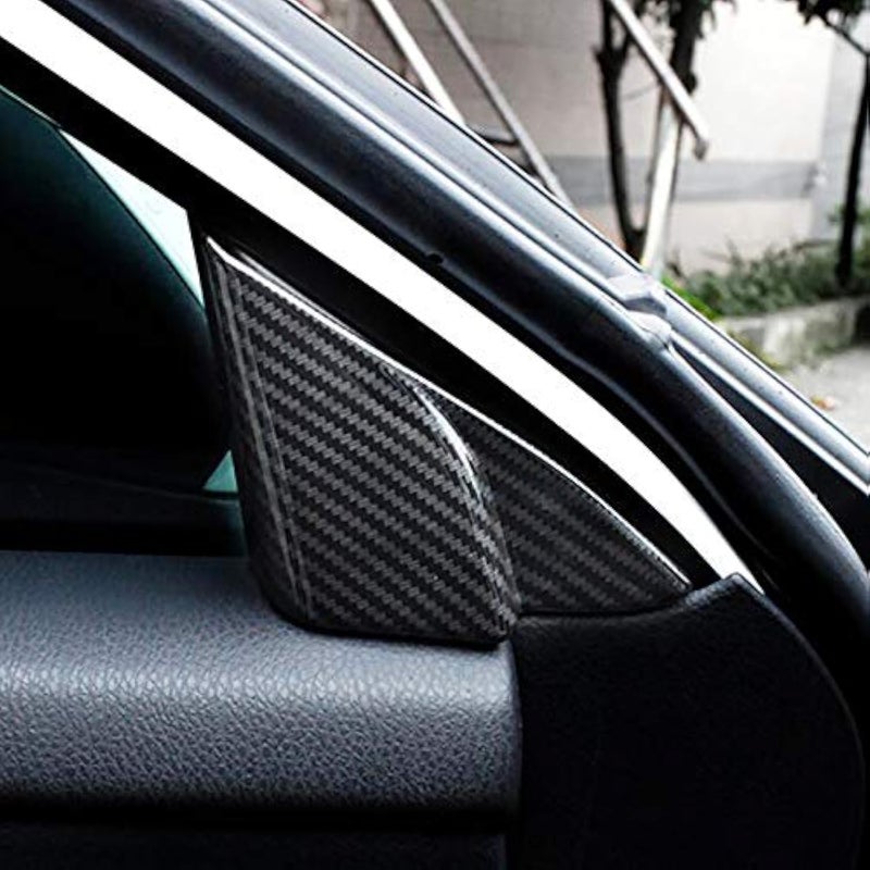 Kadore for Toyota Camry 20182020 2021 2022 2023 2024 Carbon Fiber Style Interior Front Window A Pillar Post Cover Trim 2pc - Image 2