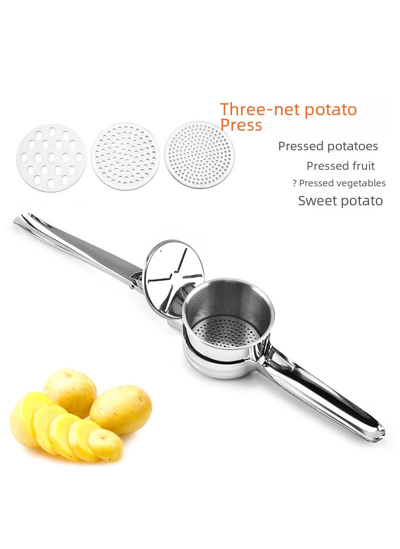 Generic 3-in-1 Stainless Steel Juicer Potato Ricer 