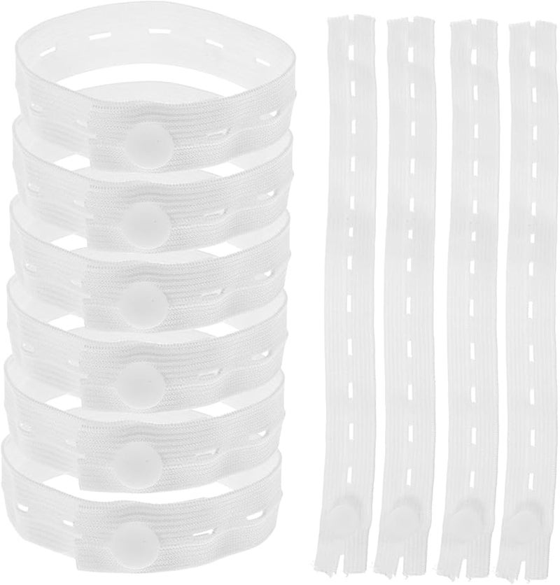 Operitacx 60pcs White Garment Storage Straps Travel Clothes Organizer Elastic Wrapping Bands 32x1 9cm - Image 2