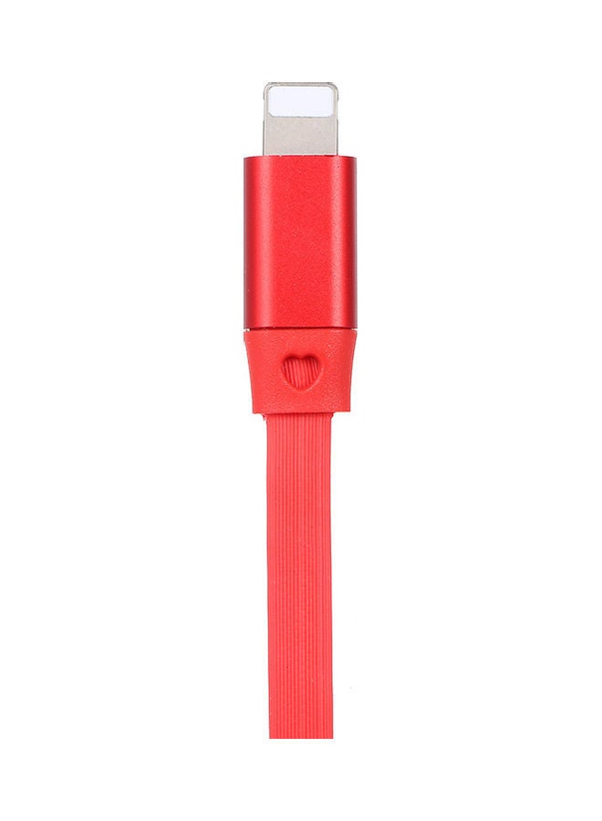 NIBEMINENT 3-In-1 Noodle Design Charging Cable Red  - Image 4