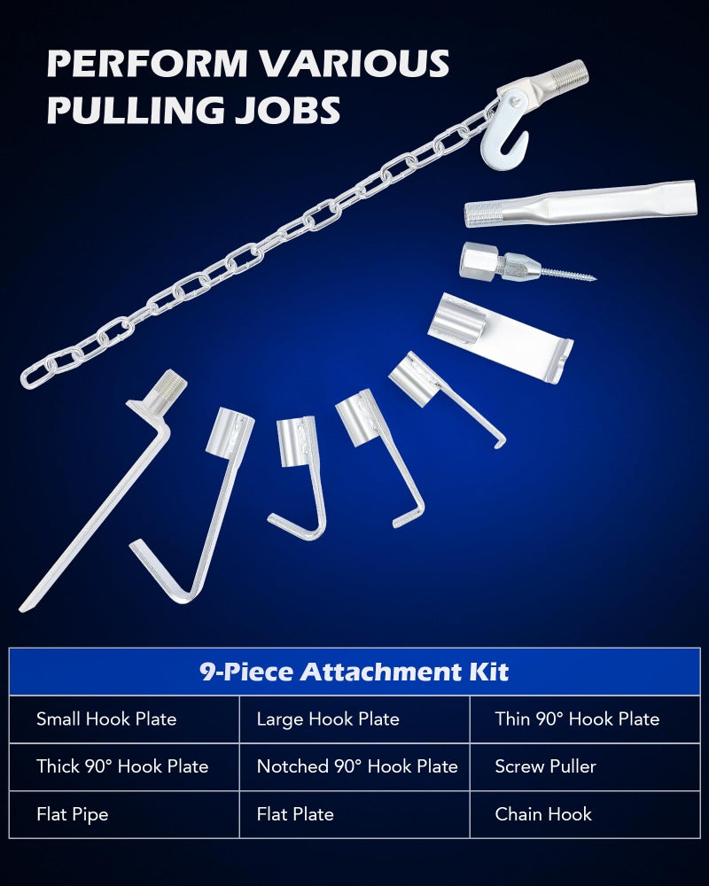 Orion Motor Tech Heavy Duty Slide Hammer Dent Puller Set, Auto Body Removal Kit With 9 Attachments, 14pc Car Remover Tools for Cars Trucks More - Image 2