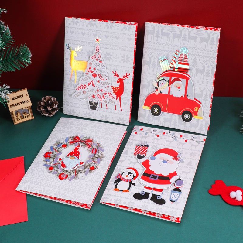 Christmas Eve Creative High-Level Hollow English Greeting Card Blessing Gift Message Card Small Card - Image 1