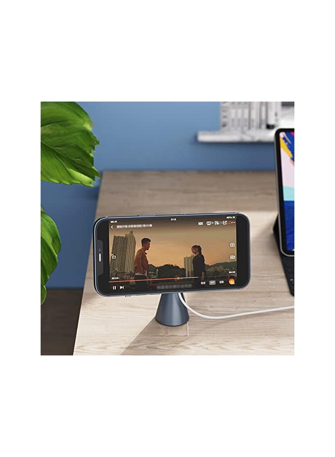 Delfino Stand for MagSafe Charger Angle Adjustable Phone Dock Holder Cradle for iPhone 12 Pro Max /12 Pro/12 Mini /12 & iPhone13 Series (Gray) - Image 4