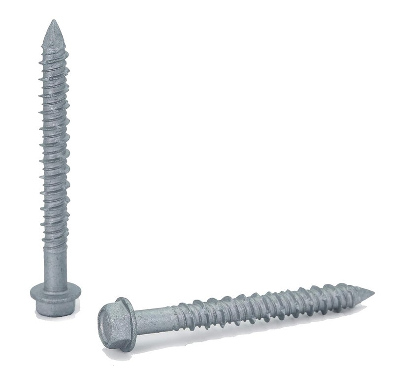CONFAST 1/4" x 2-1/4" Concrete Screws 410 Stainless Steel Hex with Concrete Drill Bit for Anchoring to Masonry, Block or Brick (50 per Box) - Image 3