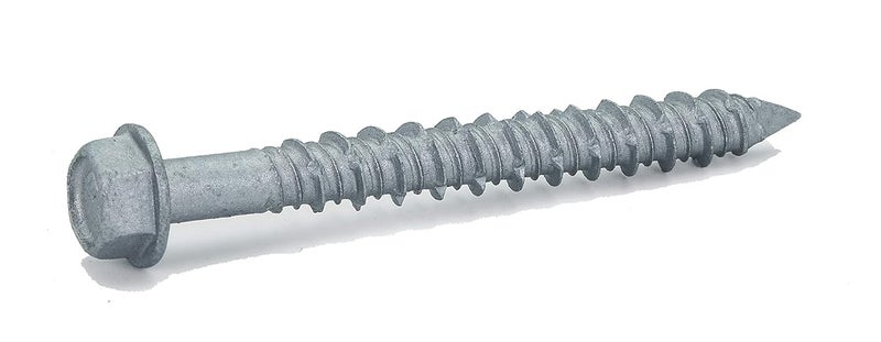 CONFAST 1/4" x 2-1/4" Concrete Screws 410 Stainless Steel Hex with Concrete Drill Bit for Anchoring to Masonry, Block or Brick (50 per Box) - Image 1