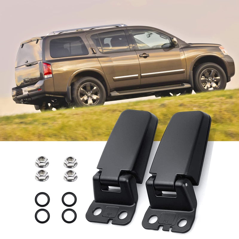 Generic MUSHENG Rear Window Tailgate Liftgate Glass Hinge Kits Compatible with 2005-2015 Nissian Armada,2004-2010 Infiniti QX56, 2004 Nissan Pathfinder Armada (Left & Right) Replace 90321-7S000 90320-7S000  - Image 1