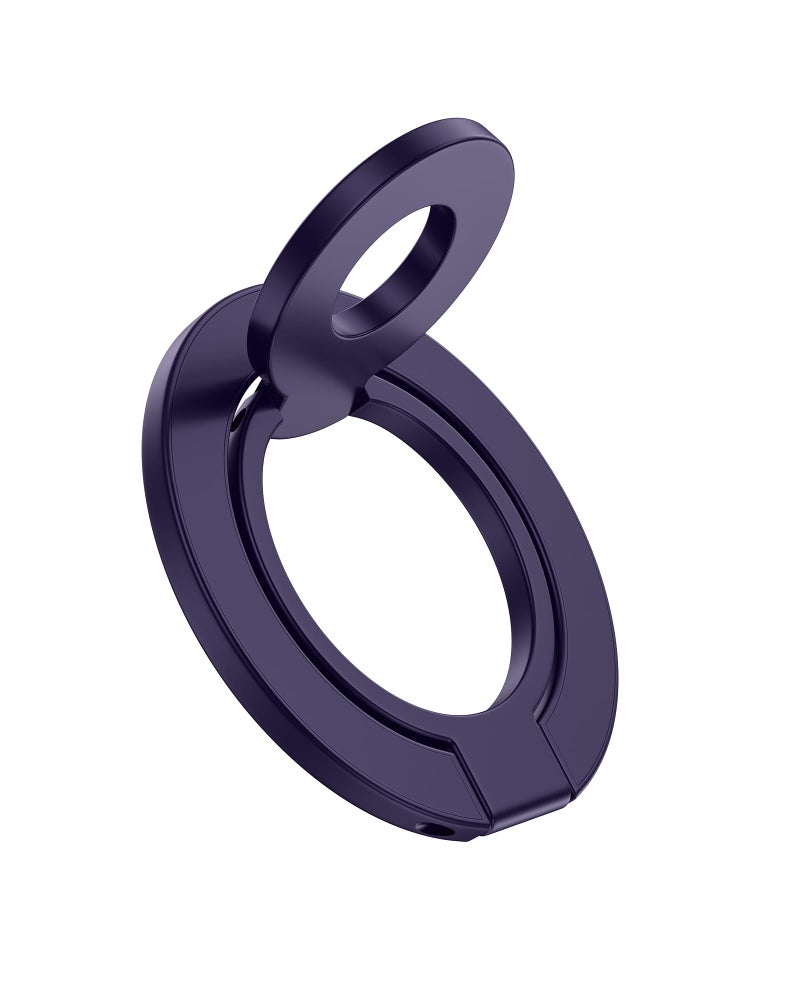 AILKIN Magnetic Phone Ring Holder Grip, Foldable MagSafe Stand for iPhone 17 Pro Max, Samsung, Two-sided Magnetic Phone Kickstand for Desk Stand & Car Mount, Compatible with Wireless Charging - Purple - Image 1