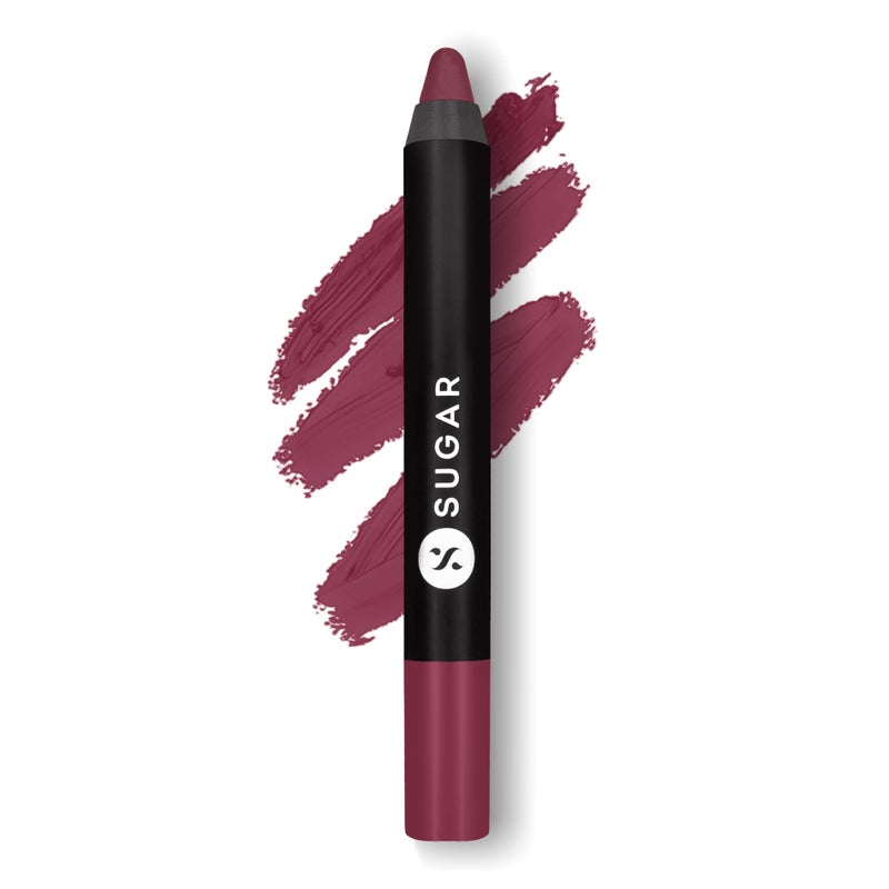 SUGAR Cosmetics Matte as Hell Crayon Lipsticks for Women Lasts Up To 8+ Hours Lip Crayon with Sharpener 2.8 g (Pack of 1) 15 STEPHANIE PLUM - Image 1
