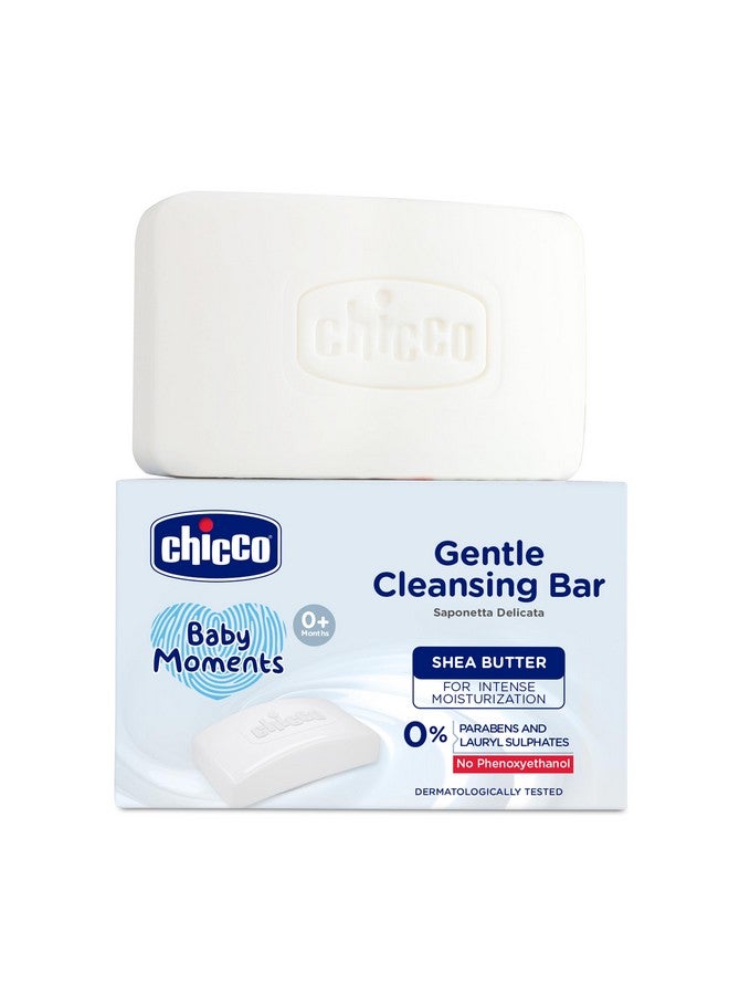 Chicco Baby Moments Gentle Cleansing Bar With Goodness Of Shea Butter, 100G| For Intense Moisturization| Parabens & Phenoxyethanol Free|Dermatologically Tested | Soap For Babies & Kid'S Sensitive Skin  - Image 1
