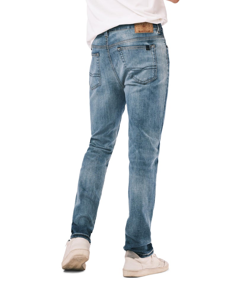 Buffalo David Bitton Men's Slim Ash Jeans, Authentic and Sanded Indigo, 44W x 34L - Image 3