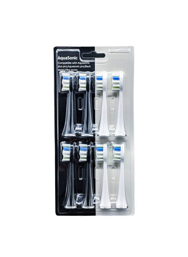 Aquasonic مجموعة من 8 رؤوس فرشاة بديلة من Aquasonic Duo Pro رؤوس فرشاة Proflex مطورة لإزالة البلاك بشكل أفضل من Aquasonic الأصلية - Image 1