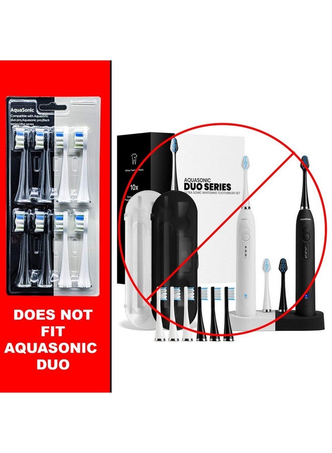 Aquasonic مجموعة من 8 رؤوس فرشاة بديلة من Aquasonic Duo Pro رؤوس فرشاة Proflex مطورة لإزالة البلاك بشكل أفضل من Aquasonic الأصلية - Image 5
