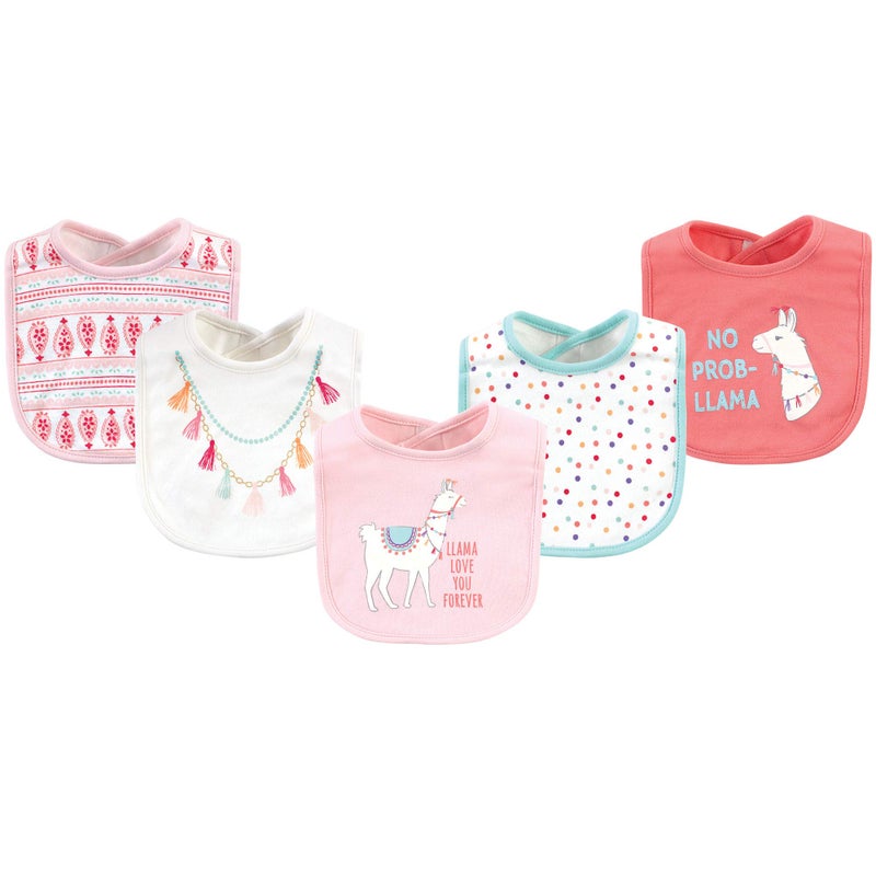 Little Treasure Little Treasure Unisex Baby Cotton Bibs Llama One Size 