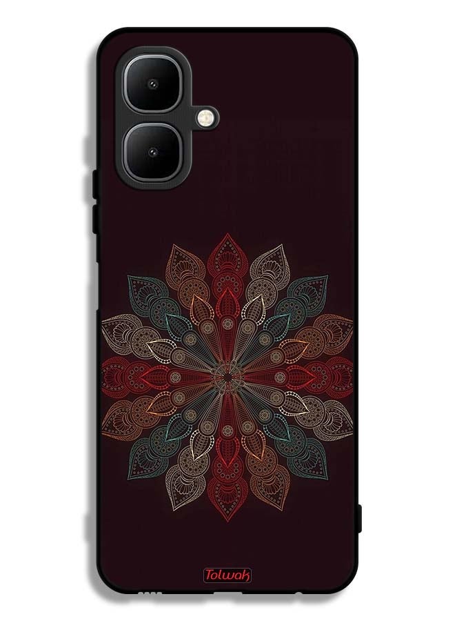Tolwak Tecno Pop 10 Protective Case Cover Mandala Flower Art