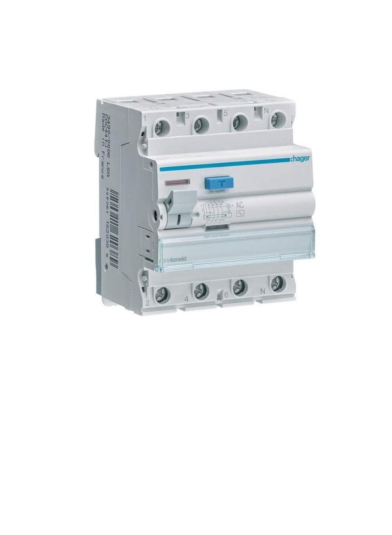 Hager Hager Earth Leakage Circuit Breaker - 40A 4Pole 300MA (ELCB/RCCB) CFC441J  - Image 3