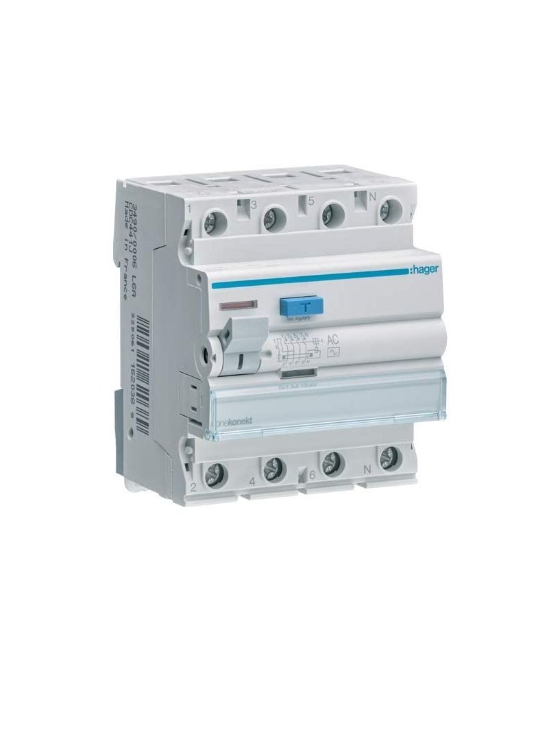Hager Hager Earth Leakage Circuit Breaker - 40A 4Pole 300MA (ELCB/RCCB) CFC441J  - Image 2