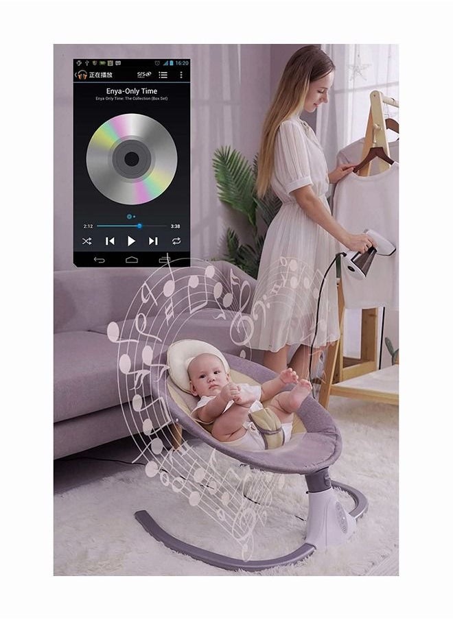 Generic - Baby Swing Multifunctional Aluminum Alloy Baby Rocking Chair Electric Baby Cradle With Remote Control Cradle - Image 1