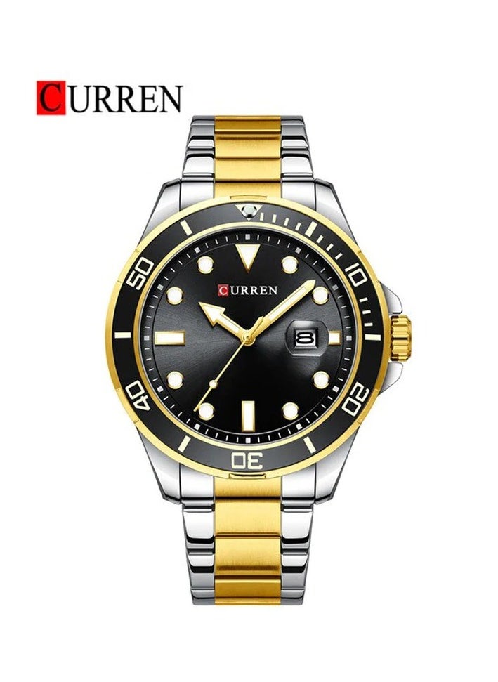 CURREN CURREN 8388 Original Brand Stainless Steel Band Wrist Watch For Men  - Image 1