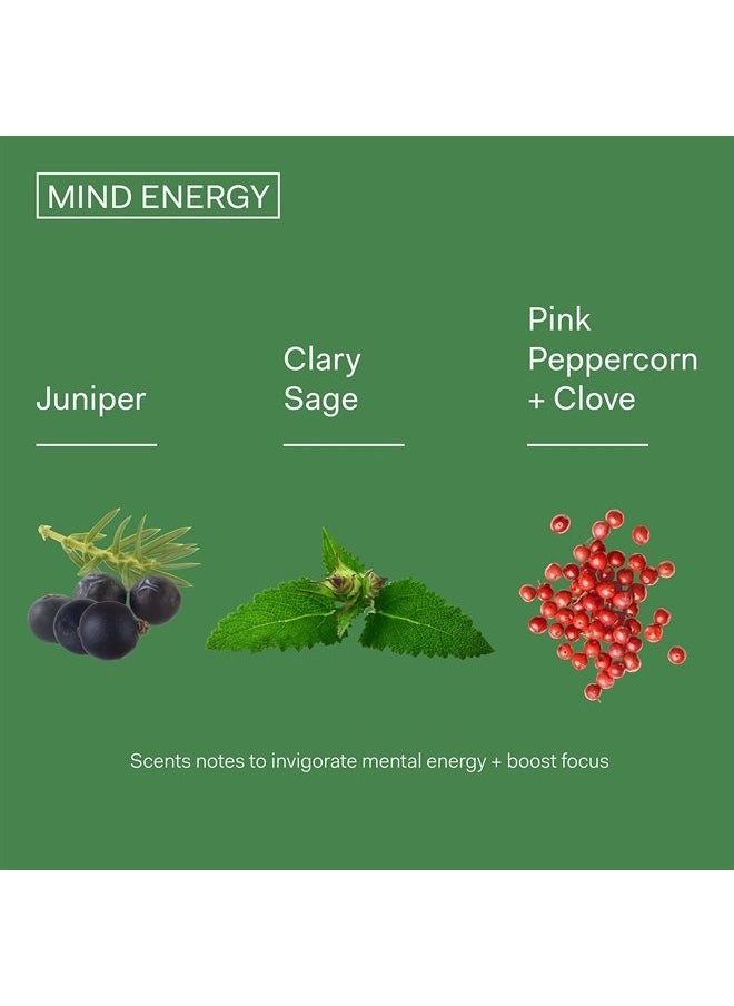 the nue co - . Mind Energy 50ml - Instant Stress Relief Unisex Fragrance - Clary Sage, Juniper, Pink Peppercorn + Clove - Vegan, Paraben-Free, Non-Toxic - Image 1