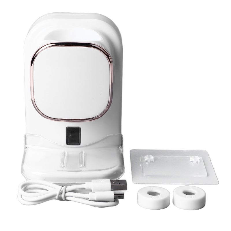 Automatic Toothpaste Dispenser: White Wall Mounted - Responsive Sensor Adjustable Quantity Electric Toothpaste Squeezer for Kids Adults Small Bathroom Countertops - Image 1