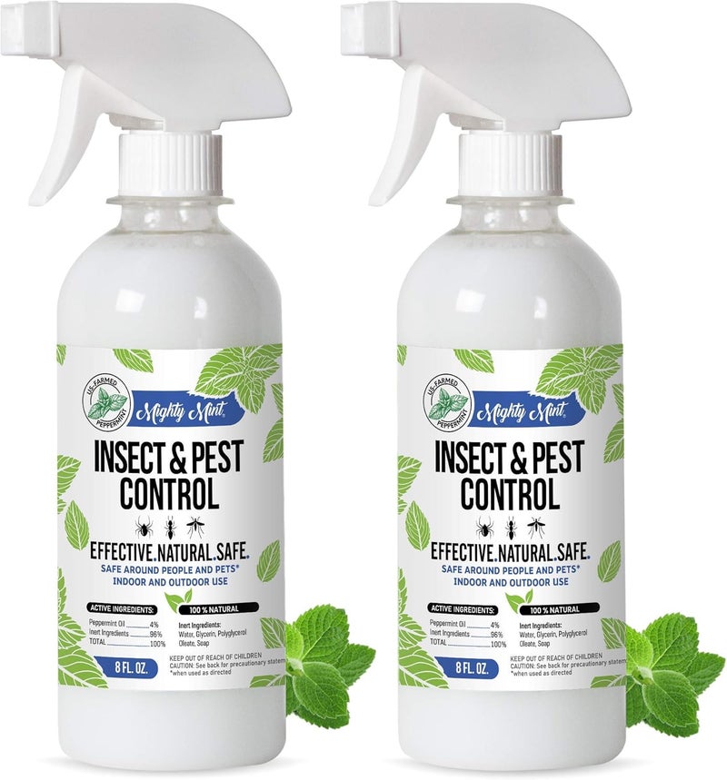 Mighty Mint 8oz Insect and Pest Control Peppermint Oil - Natural Spray for Spiders, Ants, and More (2) - Image 1
