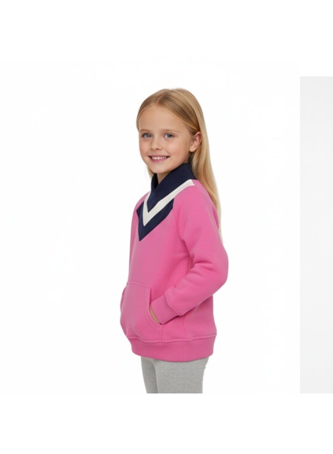 سيزار هودي بناتي قطيفة بنصف رقبة - Image 3