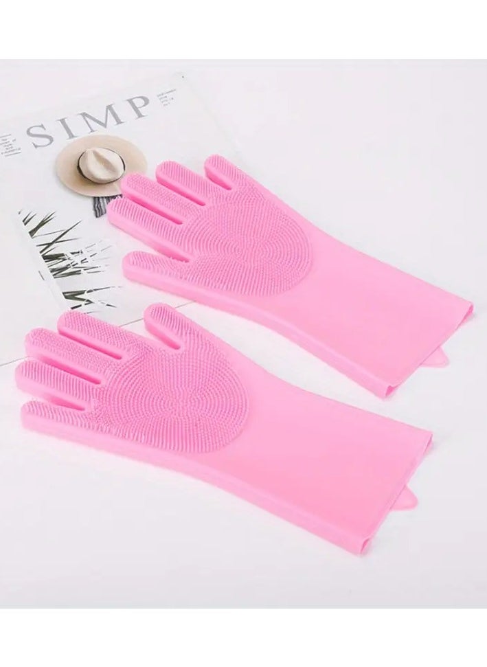 Ucanbe Super-Gentle Pet Bath Gloves - Magic Grooming Tool for Dogs & Cats - Non-Slip Silicone for Easy, Safe Cleaning - Perfect for Kitchen & Washing  - Image 1