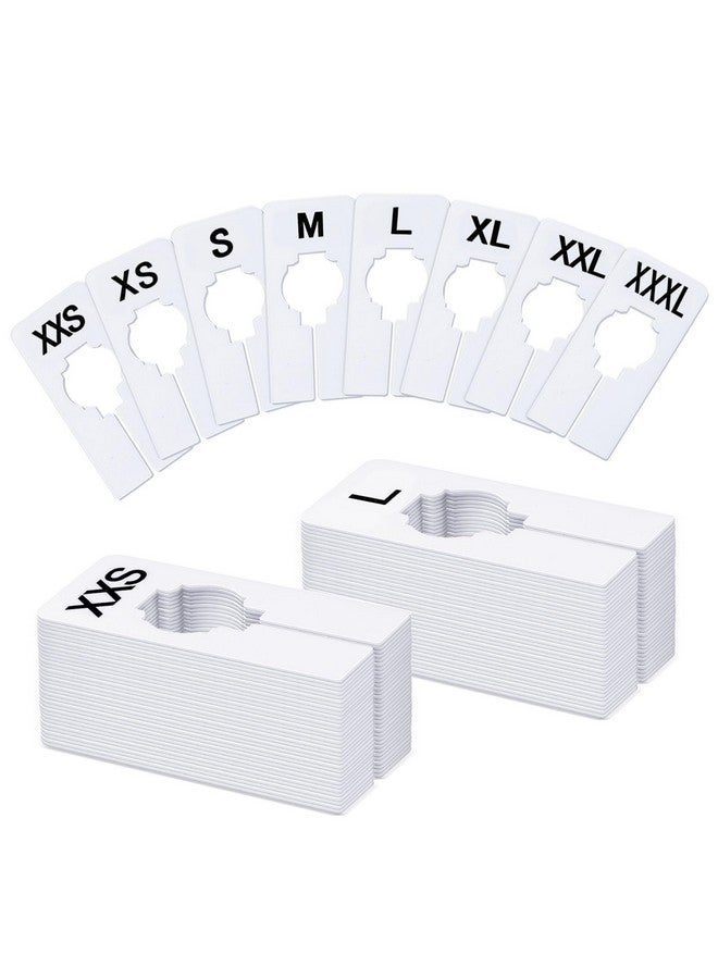 توتاتا 40 قطعة من فواصل خزانة الملابس من توتاتا، قابلة للكتابة وإعادة الاستخدام، فواصل رفوف خزانة الملابس، مطبوعة مسبقًا في 8 مقاسات XXS، XS، S، M، L، XL، XXL، XXXL (أبيض) - Image 1