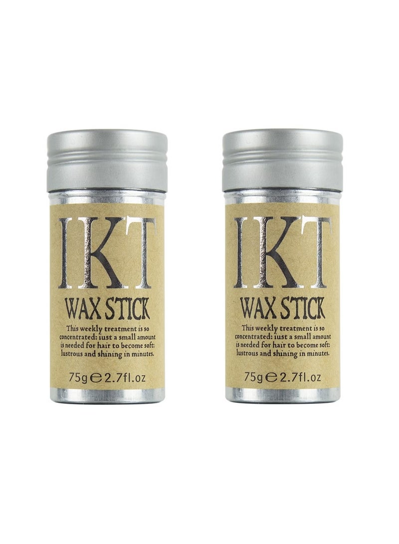 Pack of 2 Hair Wax Stick Styling Wax Stick, Strong and Long Lasting Hold, Non-Greasy Styling Wax for Flyaways, Edges, and Frizz, Suitable for Unisex Use