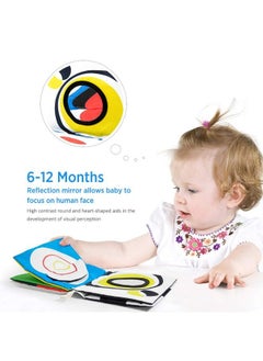 beiens Baby Books Toys High Contrast Black And White Books Non Toxic Fabric Touch And Feel Crinkle Cloth Books Early Educational Stimulation Toys For Infants Toddlers Baby Gift Soft Mirror Toys  - Image 4