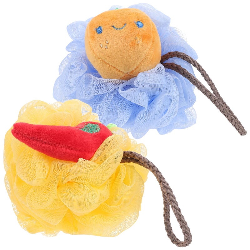 Soft Fruit Bathing Ball And Body Scrubber For Adult And Baby 2 Pack - Image 2