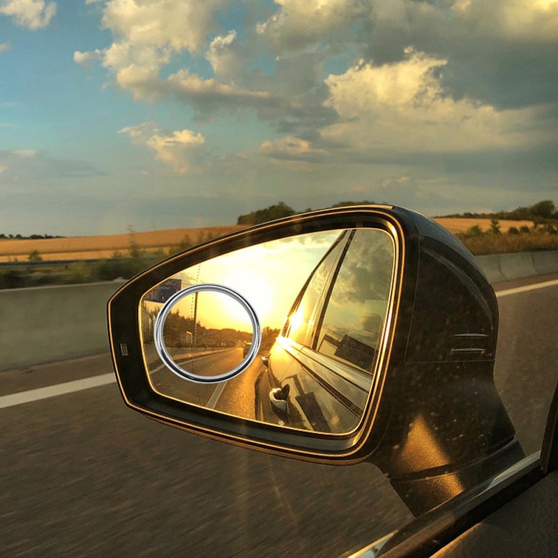 360 Degree Rotatable Stick On Blind Spot Mirror Convex Rear View 3 Pairs For SUV Truck - Image 4