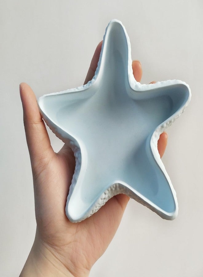Wehous Starfish Tray Silicone Mold Candle Holder Jewelry Plate Resin Tray Display Trinkets Container Storage Dish for Concrete Creative Art Craft Home Decor - Image 4