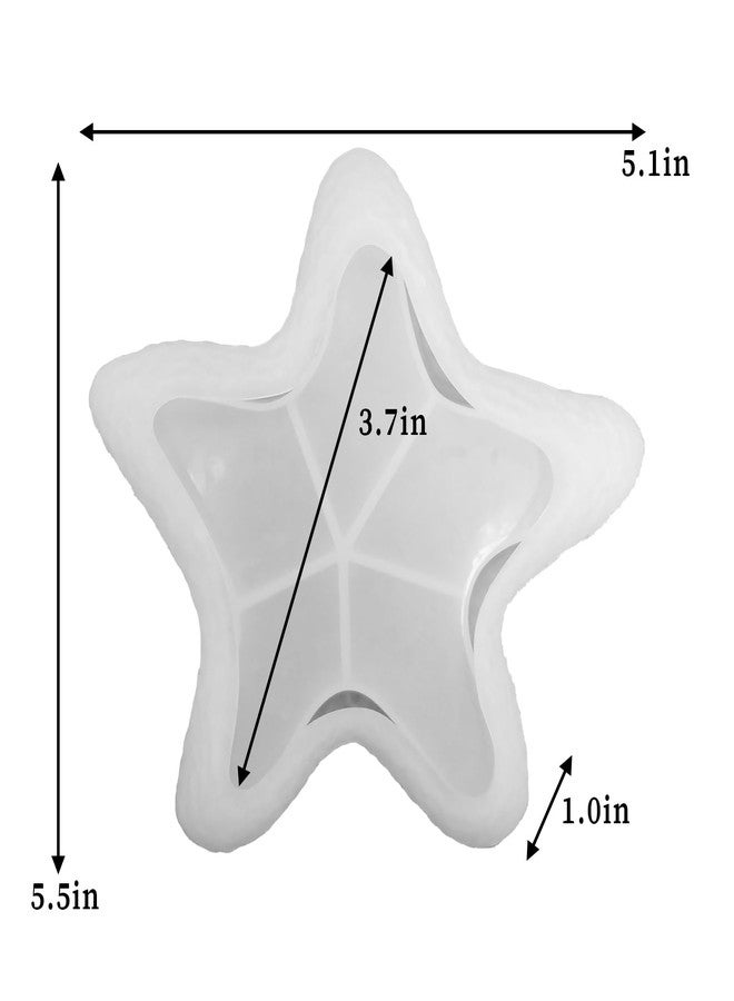 Wehous Starfish Tray Silicone Mold Candle Holder Jewelry Plate Resin Tray Display Trinkets Container Storage Dish for Concrete Creative Art Craft Home Decor - Image 3