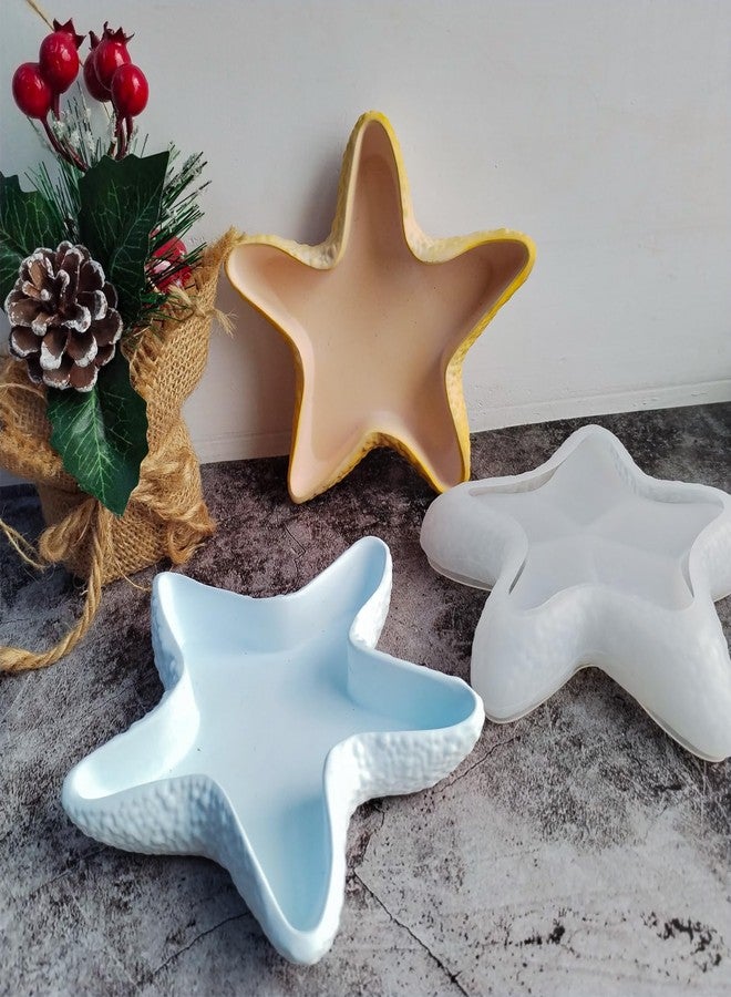 Wehous Starfish Tray Silicone Mold Candle Holder Jewelry Plate Resin Tray Display Trinkets Container Storage Dish for Concrete Creative Art Craft Home Decor - Image 5