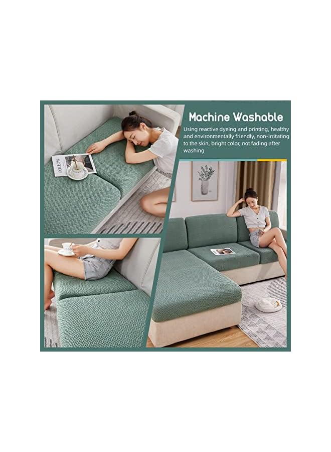 The Bros Universal Sofa Slipcover, 2024 New Wear-Resistant Sofa Cover, L Shape Sectional Couch Covers, Separate Cushion Couch Chaise Cover, High Stretch Furniture Protector (Light Grey,Large 2 Seat) - Image 4