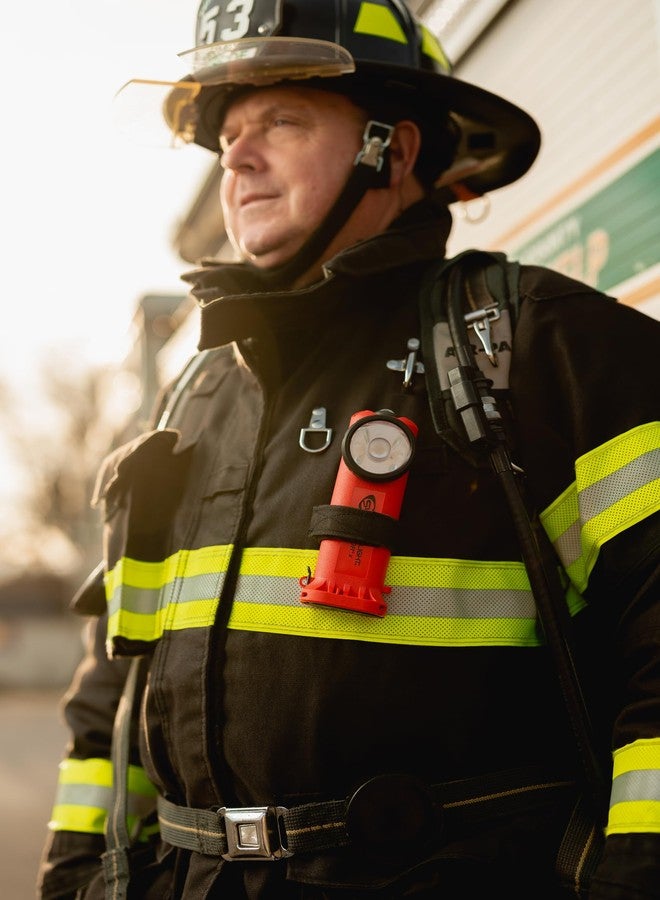 Streamlight 90950 Survivor X 250-Lumen Right-Angle Firefighter's Flashlight with Three (3) "AA Alkaline Batteries, Orange - Image 5