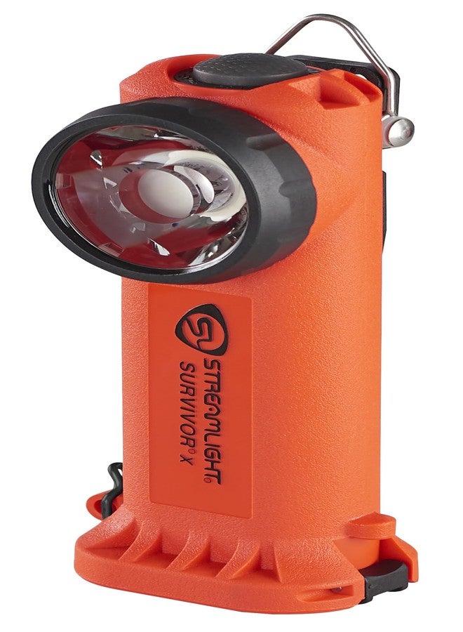 Streamlight 90950 Survivor X 250-Lumen Right-Angle Firefighter's Flashlight with Three (3) "AA Alkaline Batteries, Orange - Image 2
