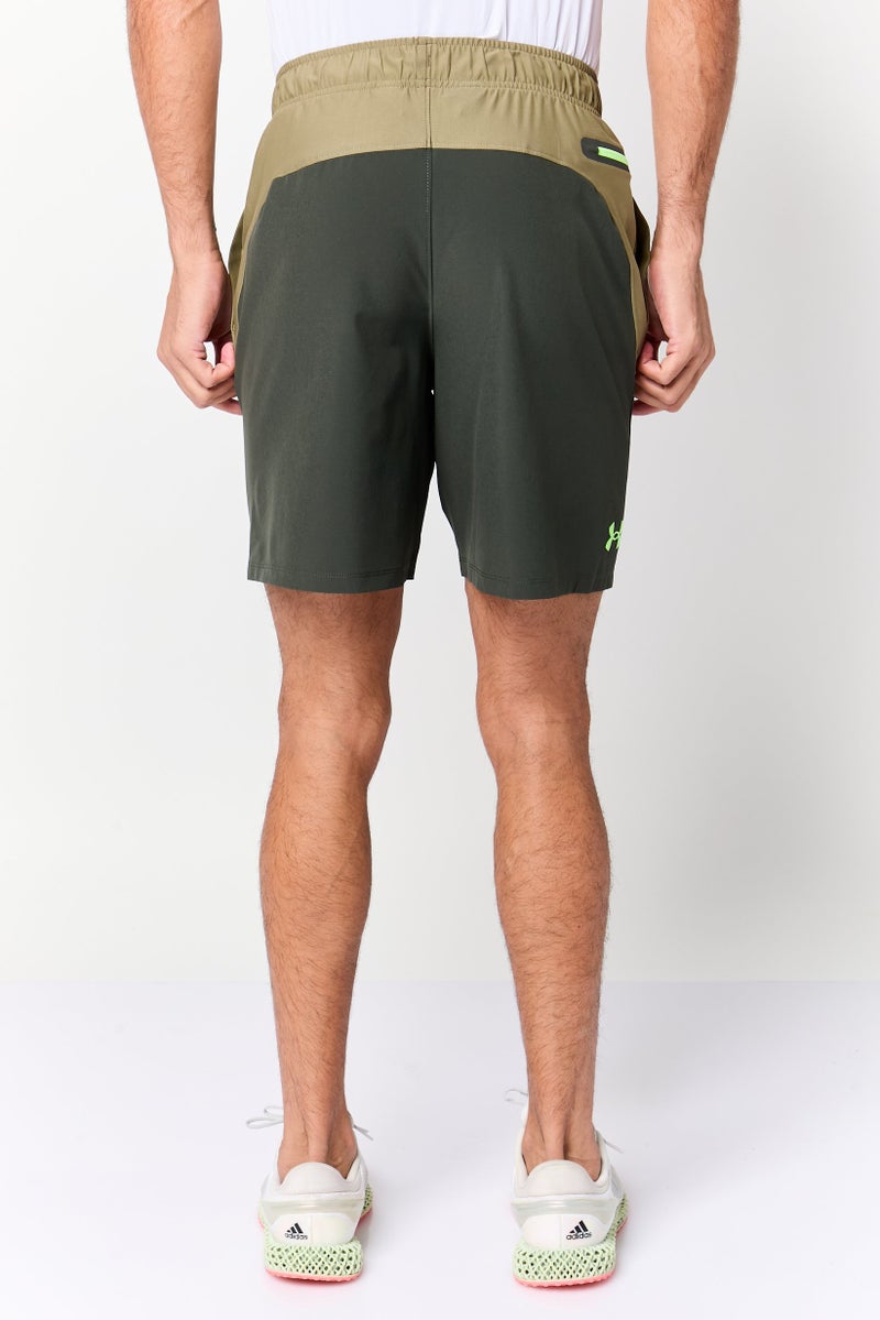 UNDER ARMOUR Men Loose Fit Training Shorts, Olive - Image 4