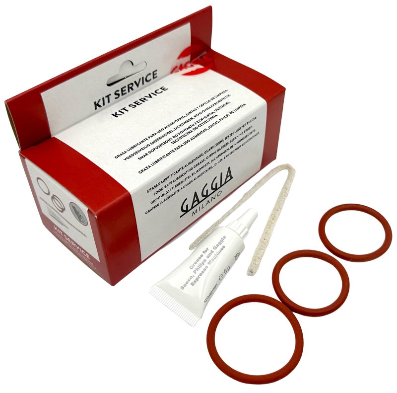 Gaggia 21001683 Bean to Cup Cleaning Service Kit - Lubricating Grease, 2 x o-Ring gaskets and Cleaning Brush - Image 1