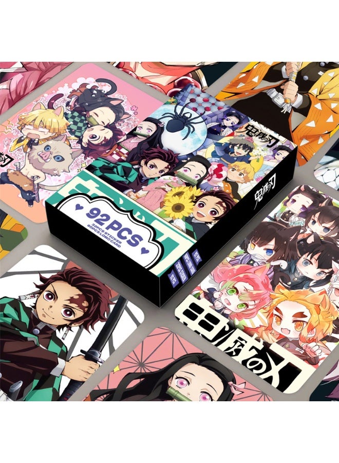 NIBEMINENT 92 Pcs Cartoon Slayer: Kimetsu No Yaiba Double-sided Lomo Cards Card For Fans Collection Gifts - Image 1