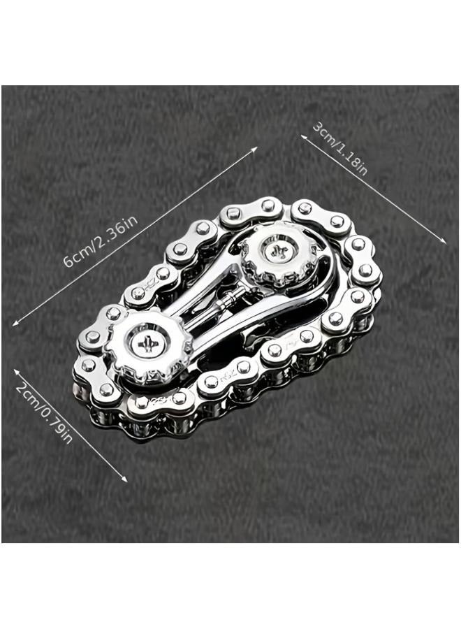 DALEON Metal Bicycle Chain Fidget Spinner Toy for Adults and Kids, Anti-Pressure Stress Relief Gyro, Focus Enhancer, Fun Office and Home Use, Anxiety Reducer, Everyday Carry - Image 5
